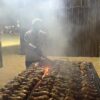 bbq dinner in the campsite of red dunes desert