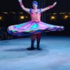 sufi tanoura show at desert safari tour on the stage