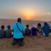 rear image of the family in family desert tour Dubai