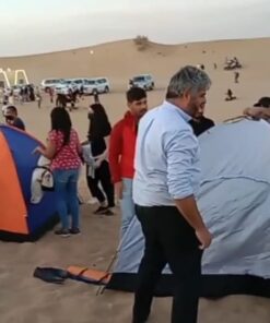 Build the tent - Team Buiding Dubai Desert safari
