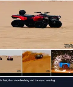 Quad biking, dune bashing and fire show on an evening desert safari Dubai