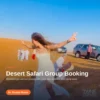 Group of guests on the red dunes during a Dubai desert safari group booking