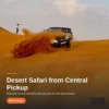 4x4 on a dune crest at Lahbab on a central pickup desert safari